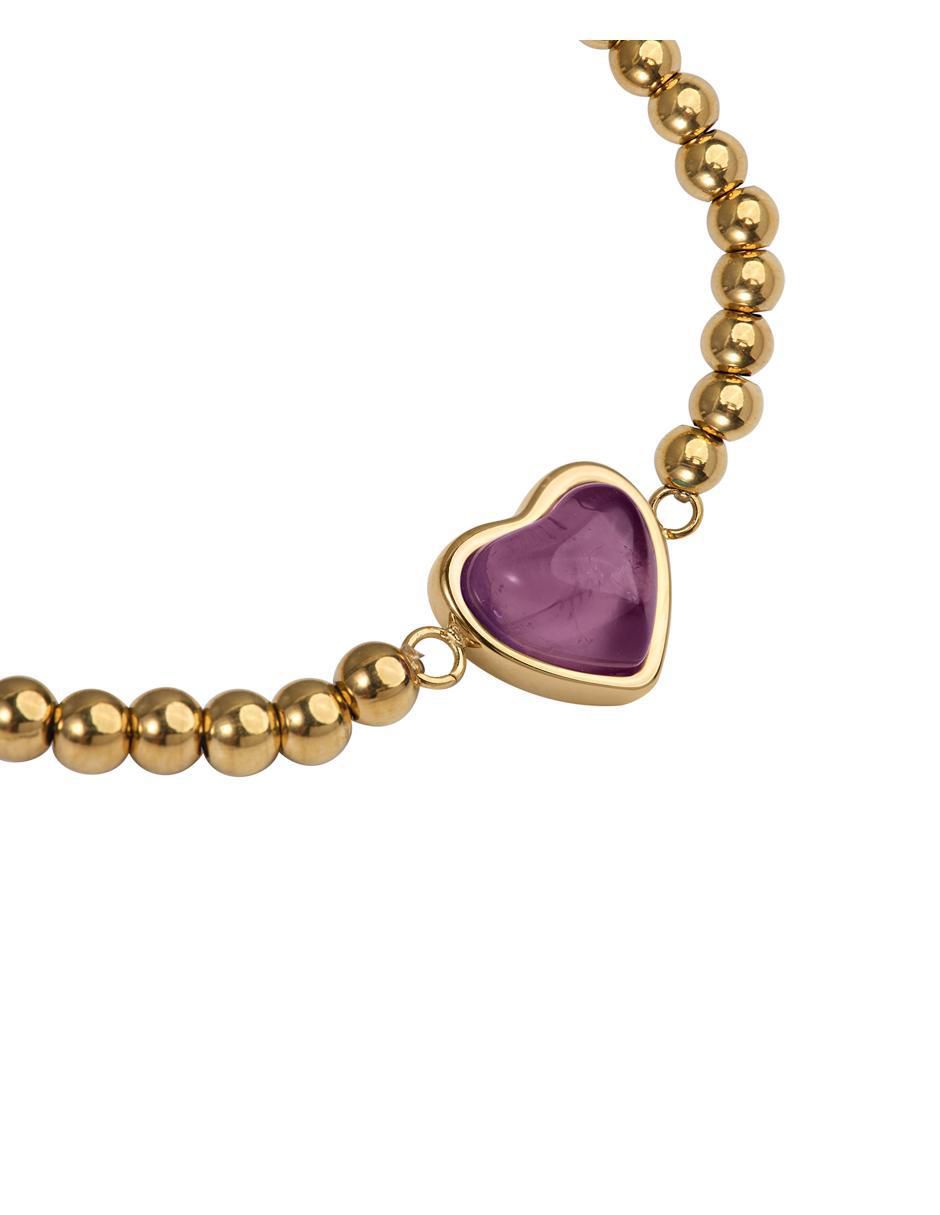 Pulsera luckyly "de" acero inoxidable 14 k nadia "con acabado"