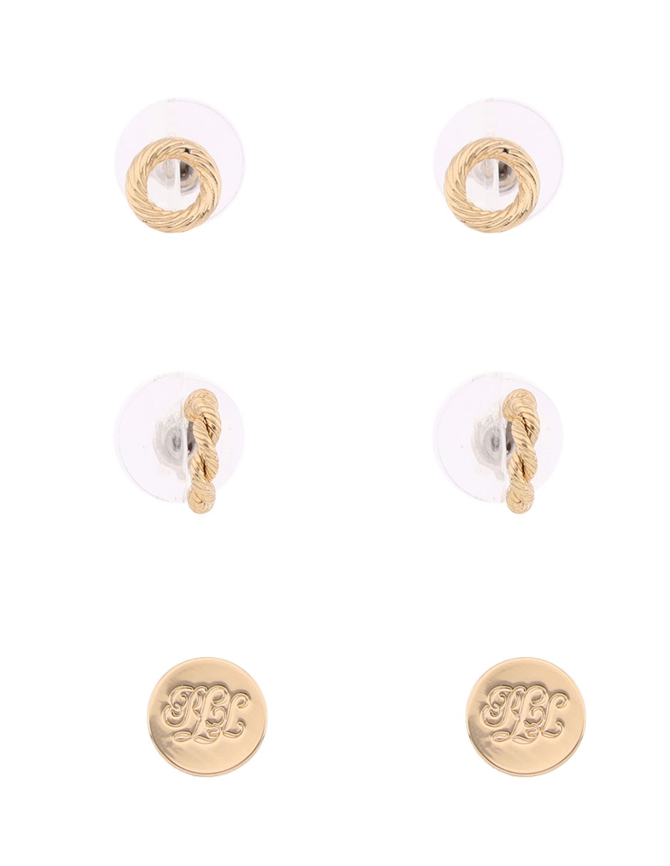 Set de aretes con acabado brillante
