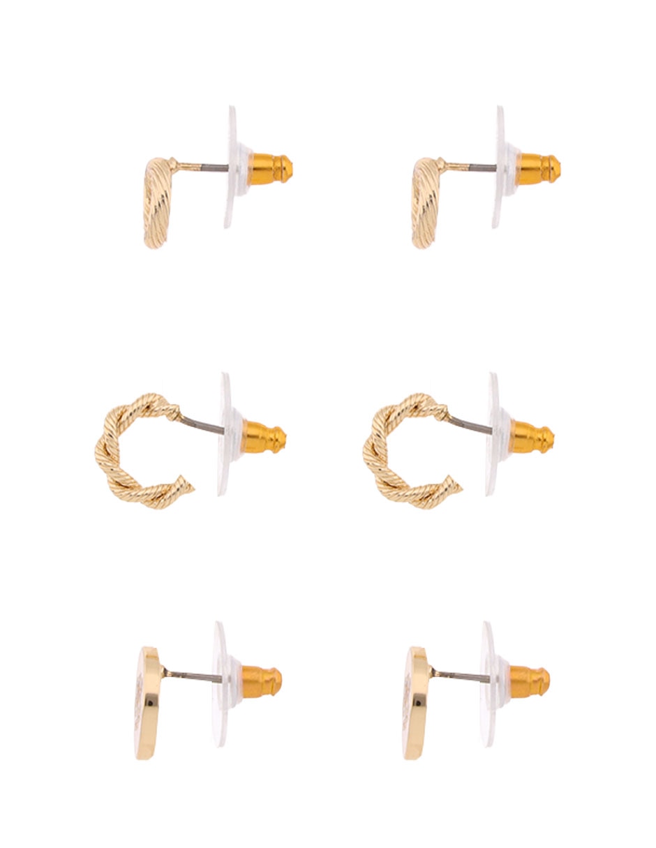 Set de aretes con acabado brillante 3