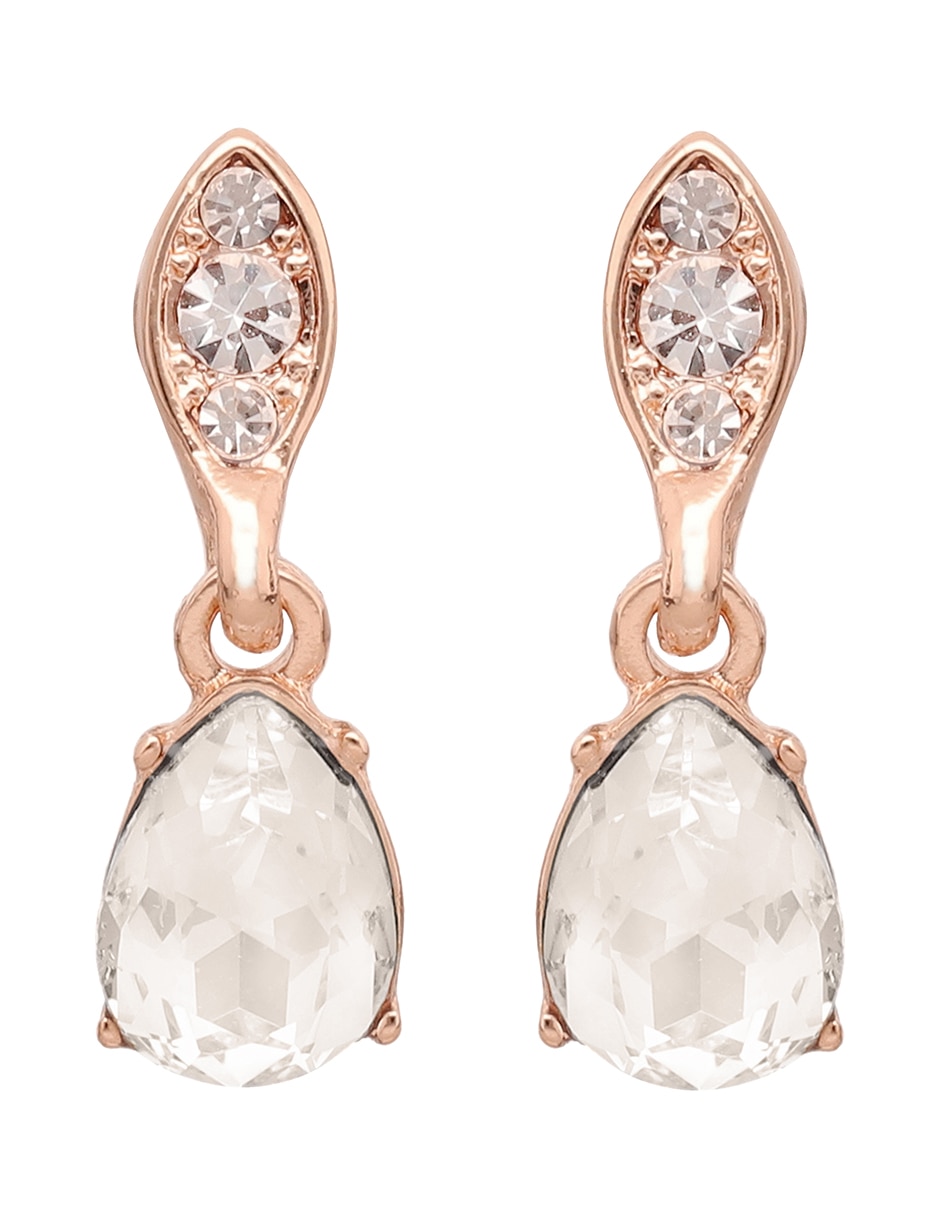 Aretes cortos Bedazzled Brilliance con acabado brillante cristal