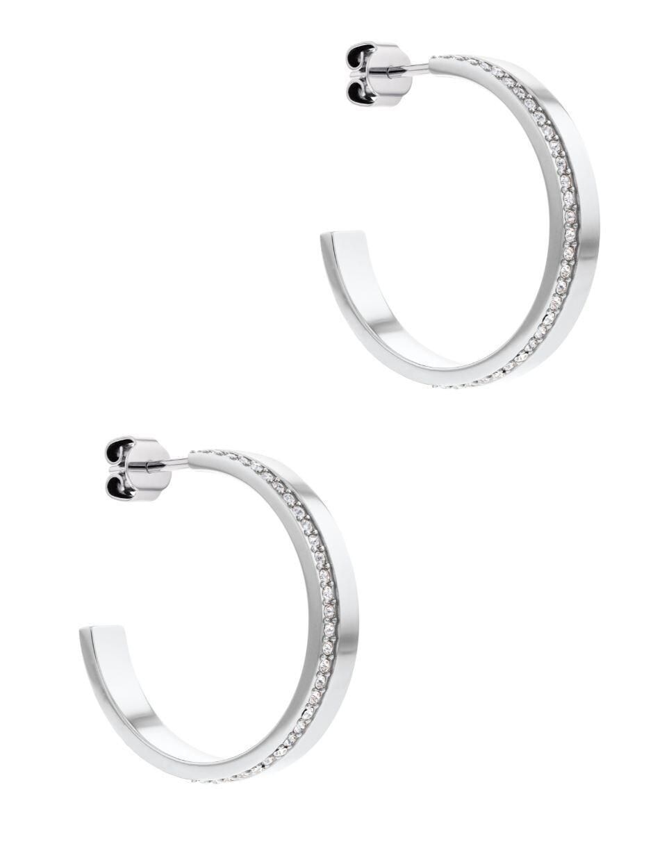 Aretes de aro de arco con acabado brillante