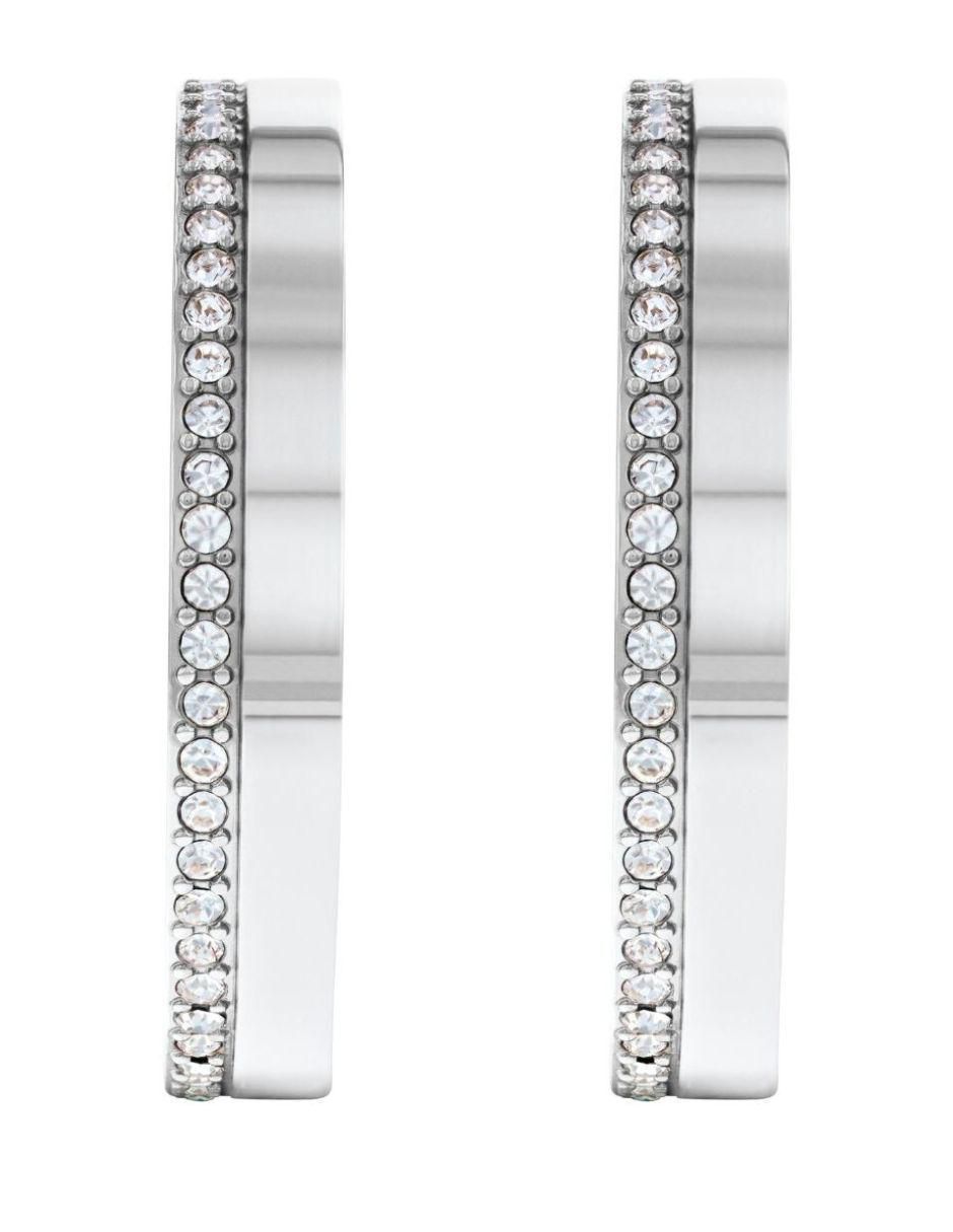Aretes de aro de arco con acabado brillante 2