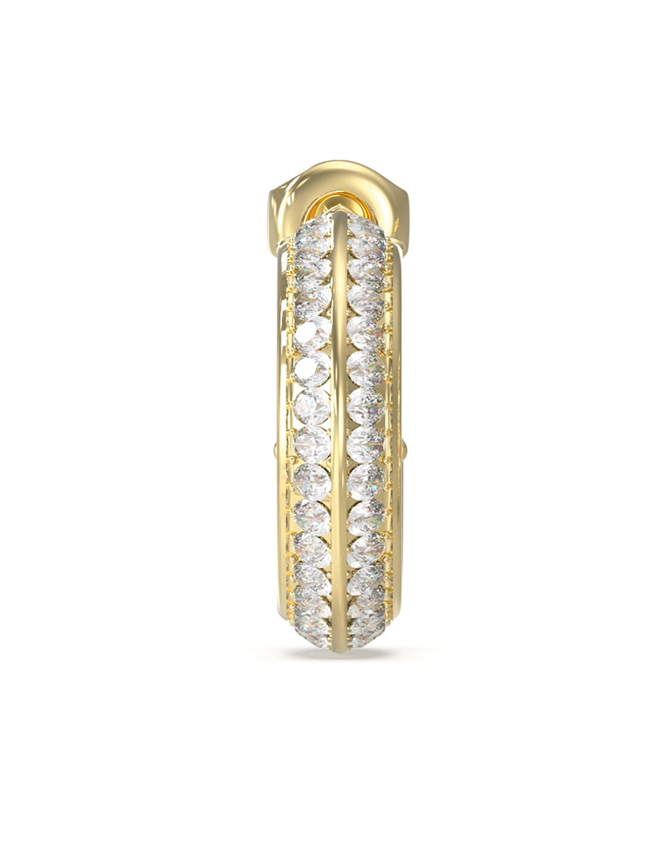 Aretes cortos letra G G Crystal con acabo pavé circonia 3