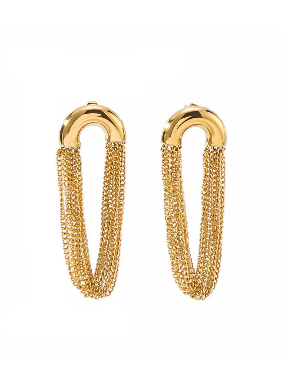 Aretes de oro laminado 9 k con acabado pulido