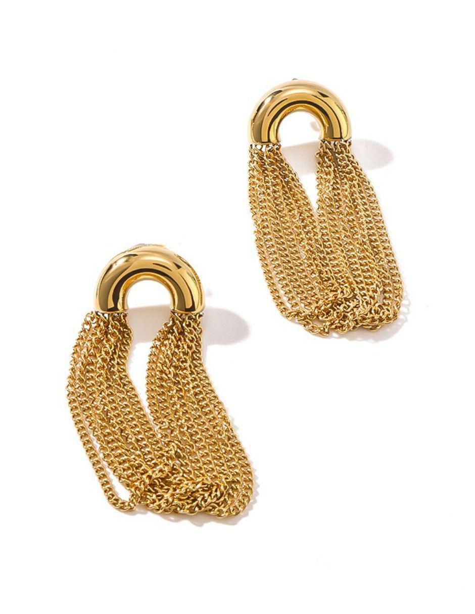 Aretes de oro laminado 9 k con acabado pulido 7