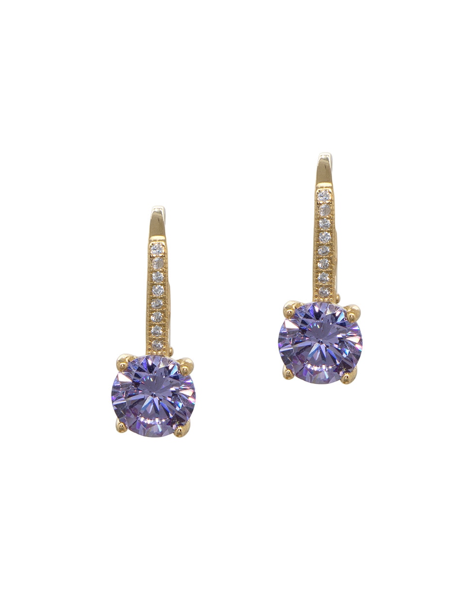 Aretes cortos Glowing de plata P 925 con acabado pavé zirconia Aretes cortos Glowing de plata P 925 con acabado pavé zirconia