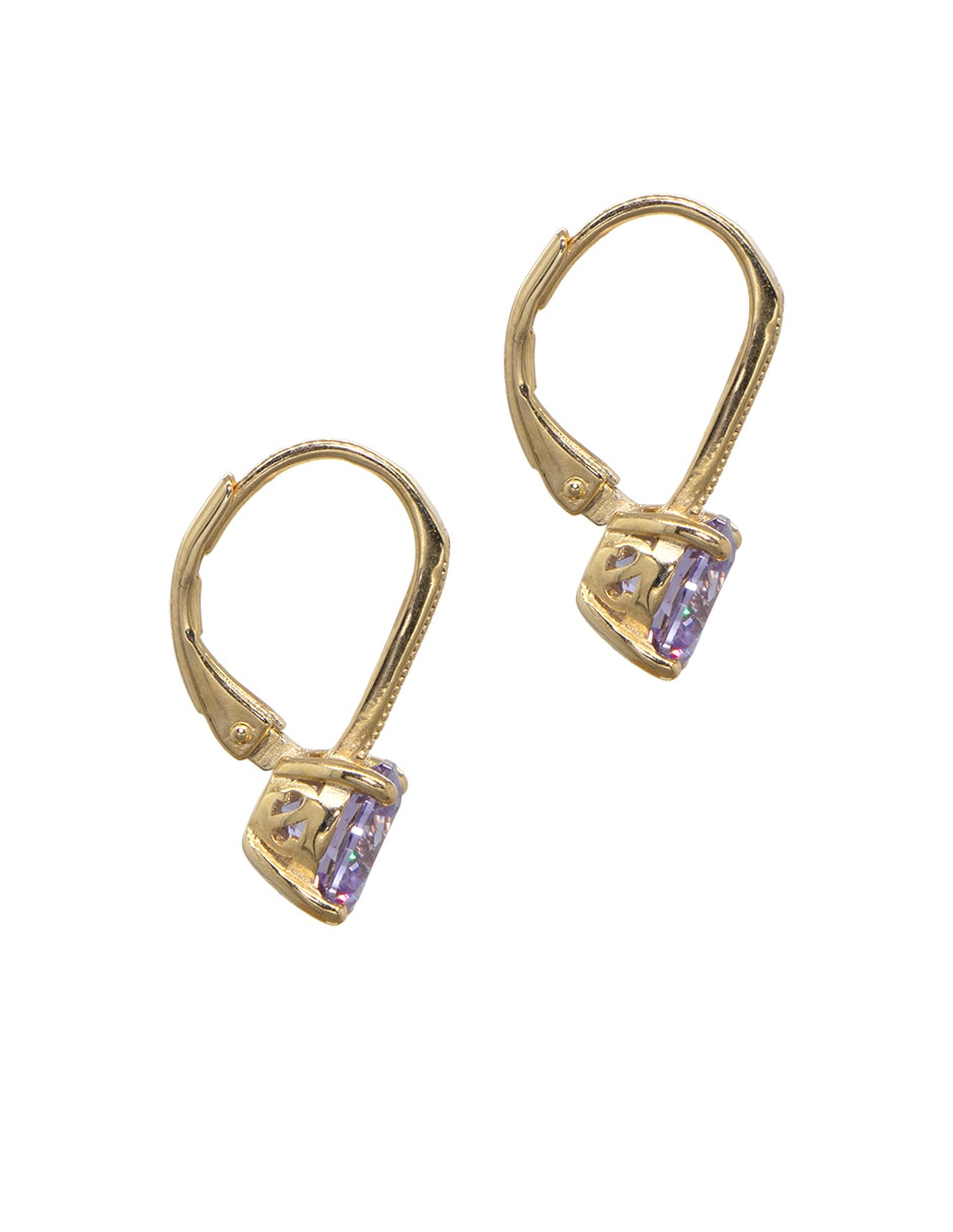 Aretes cortos Glowing de plata P 925 con acabado pavé zirconia 2