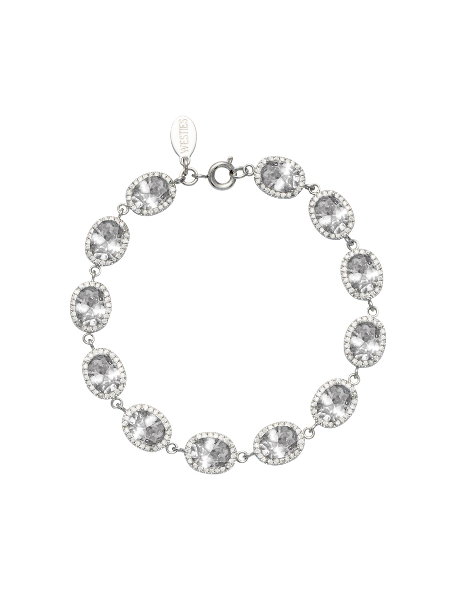 Pulsera con zirconia con acabado pavé