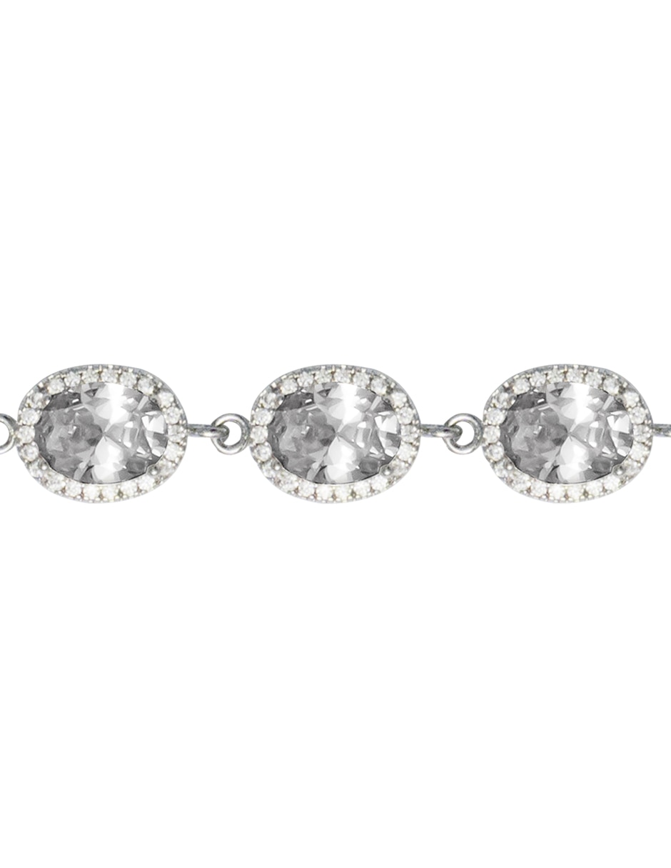 Pulsera con zirconia con acabado pavé 2