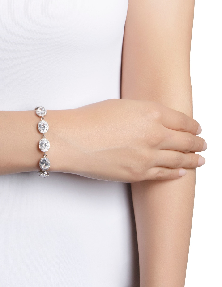 Pulsera con zirconia con acabado pavé 3
