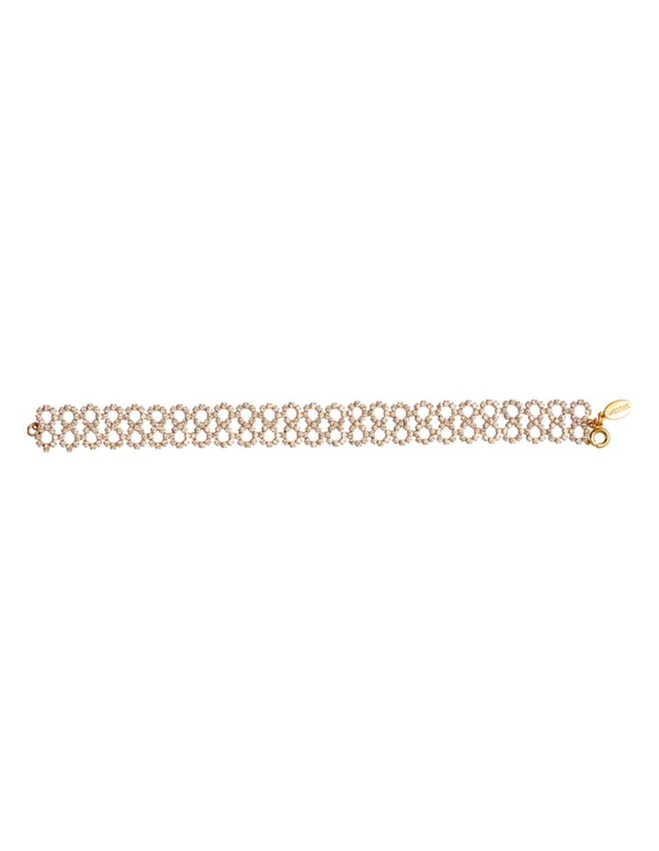 Pulsera con cristal Filigrana Cup con acabado pavé