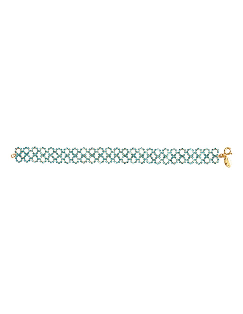 Pulsera con cristal Filigrana Cup con acabado pavé