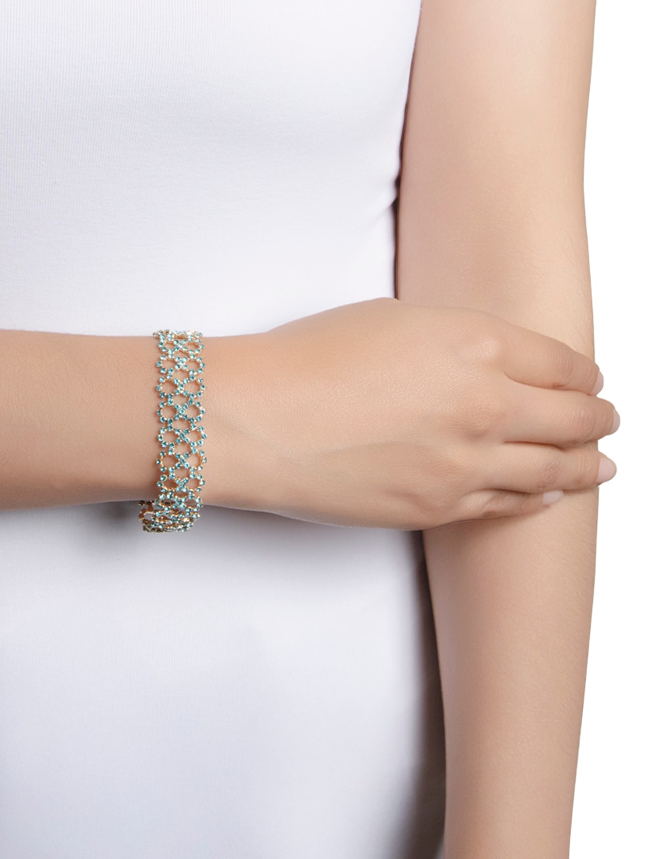 Pulsera con cristal Filigrana Cup con acabado pavé 3