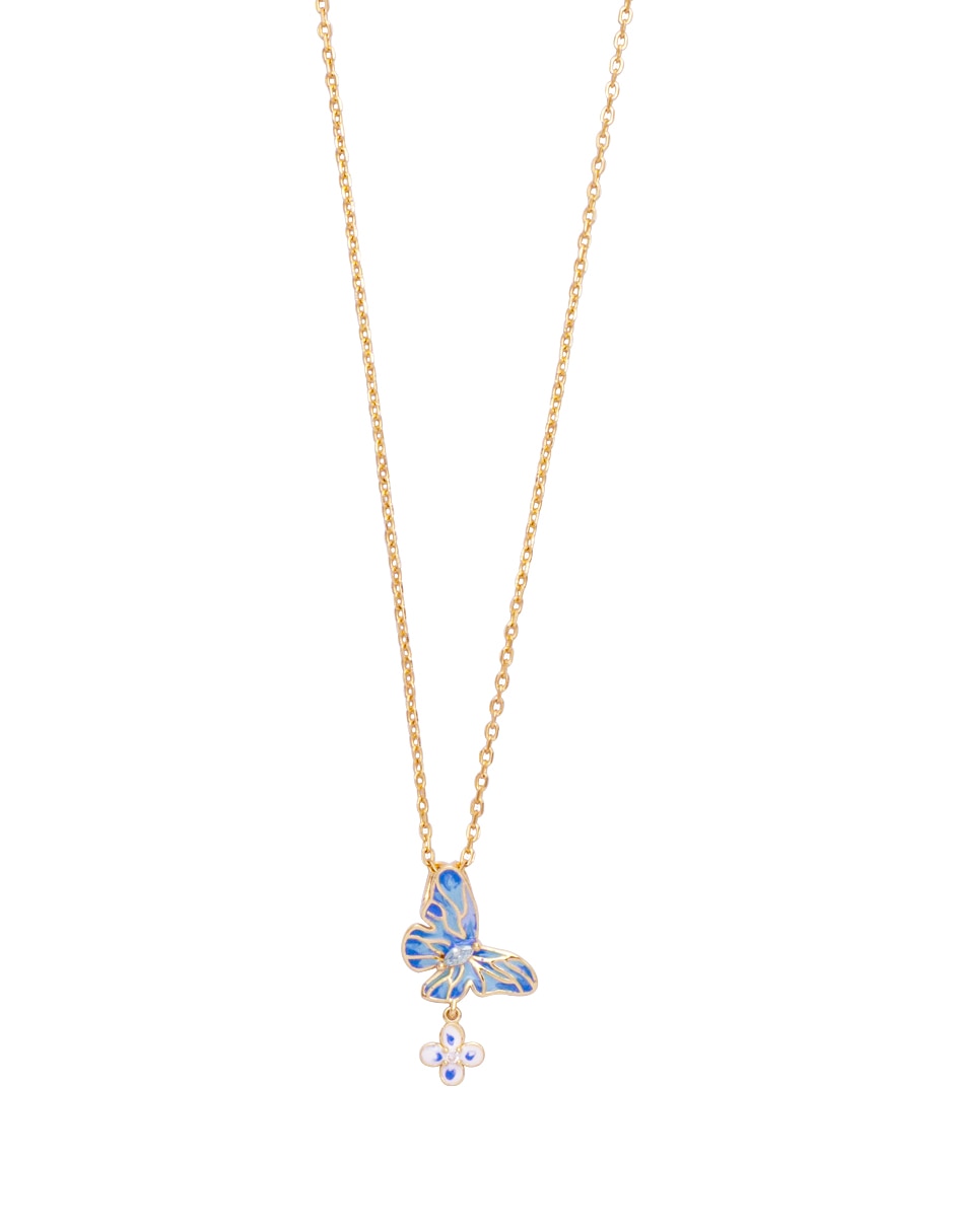 Collar con dije de mariposa de plata P 925