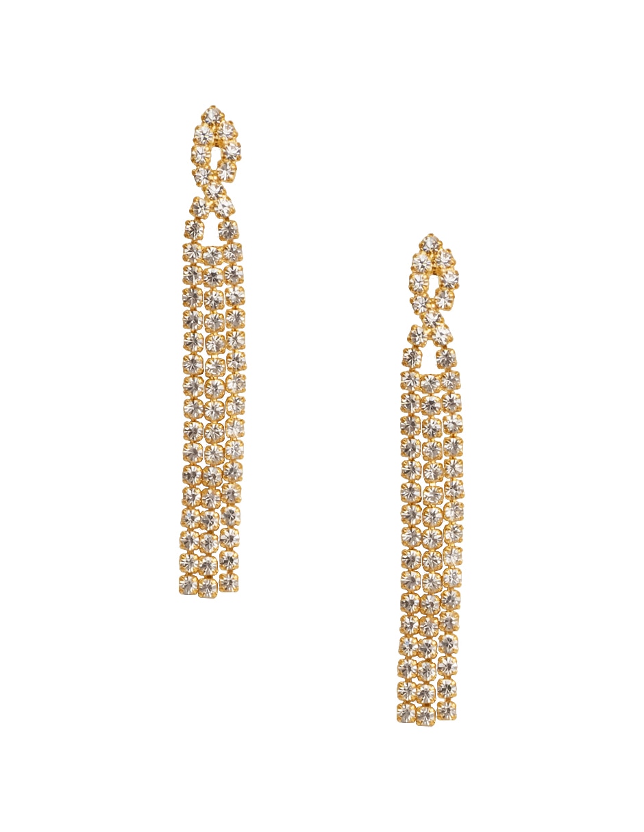 Aretes largos Cup Chain con acabado pulido cristal