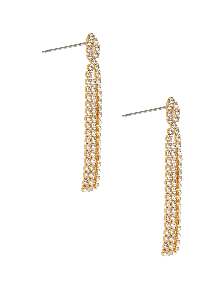 Aretes largos Cup Chain con acabado pulido cristal 2
