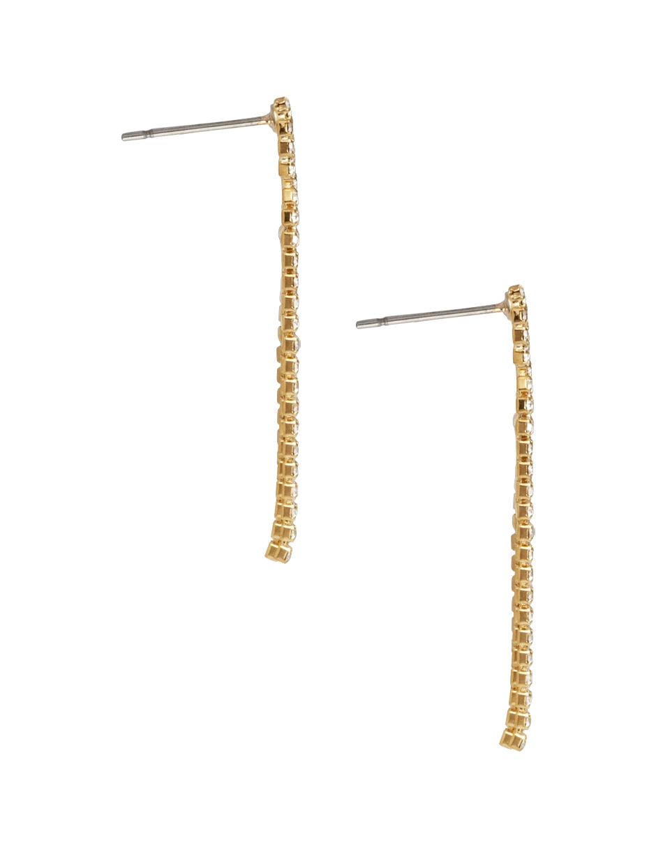 Aretes largos Cup Chain con acabado pulido cristal 3