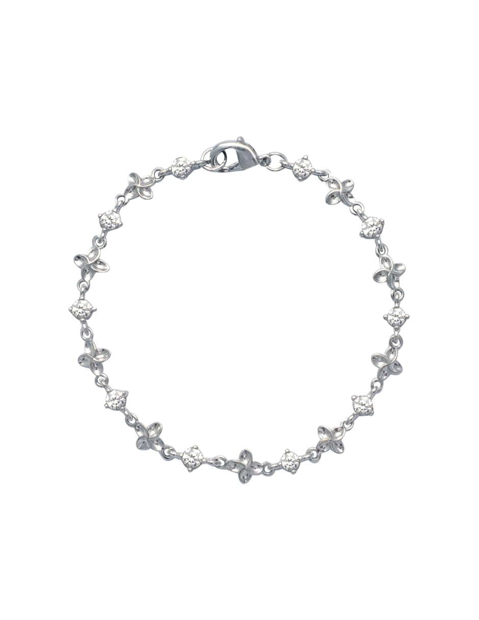 Pulsera con zirconia cúbica con acabado pulido