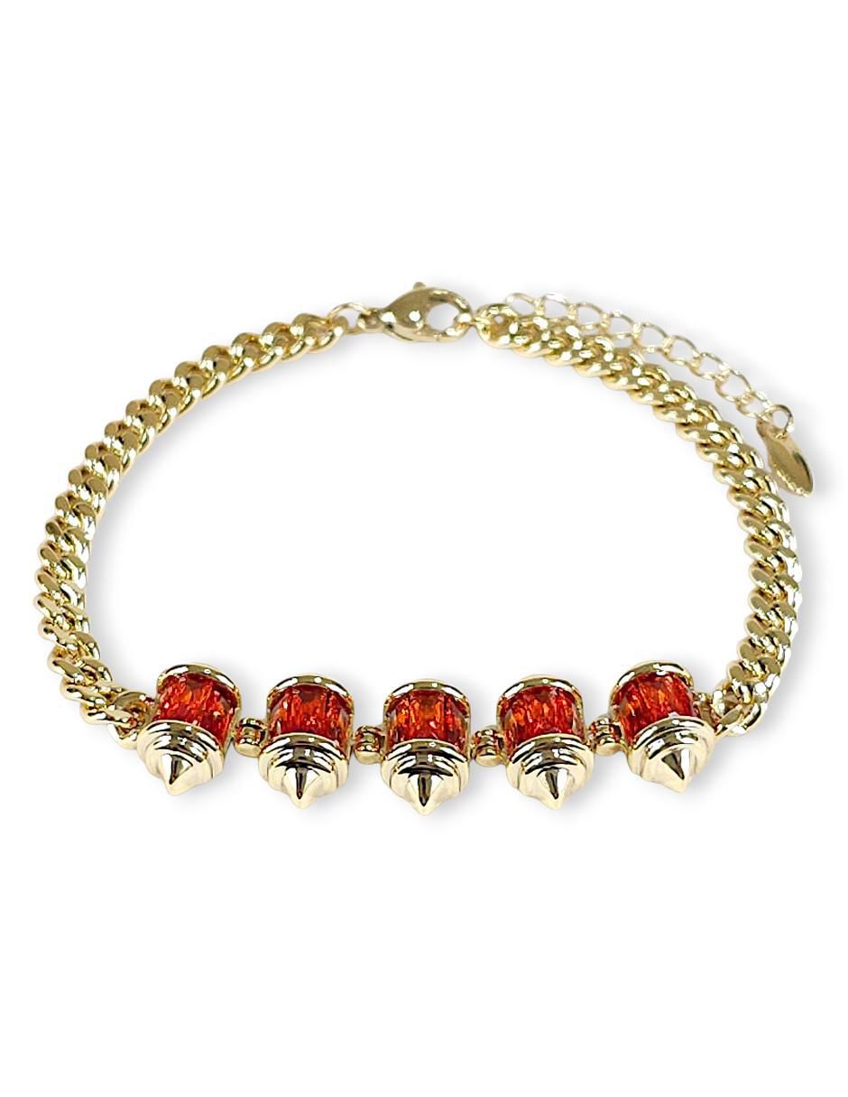 Pulsera 18 k con acabado baño de oro 3