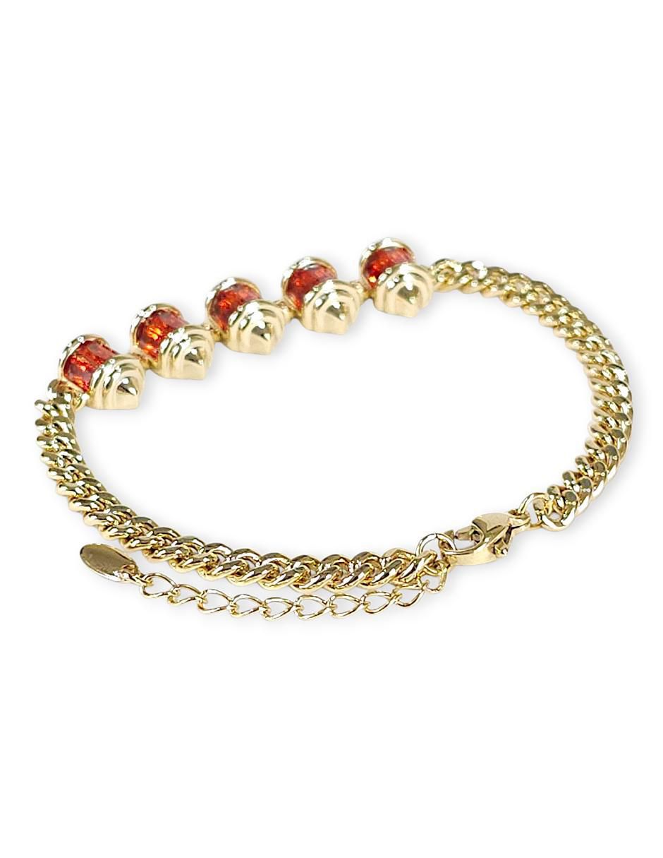 Pulsera 18 k con acabado baño de oro 5