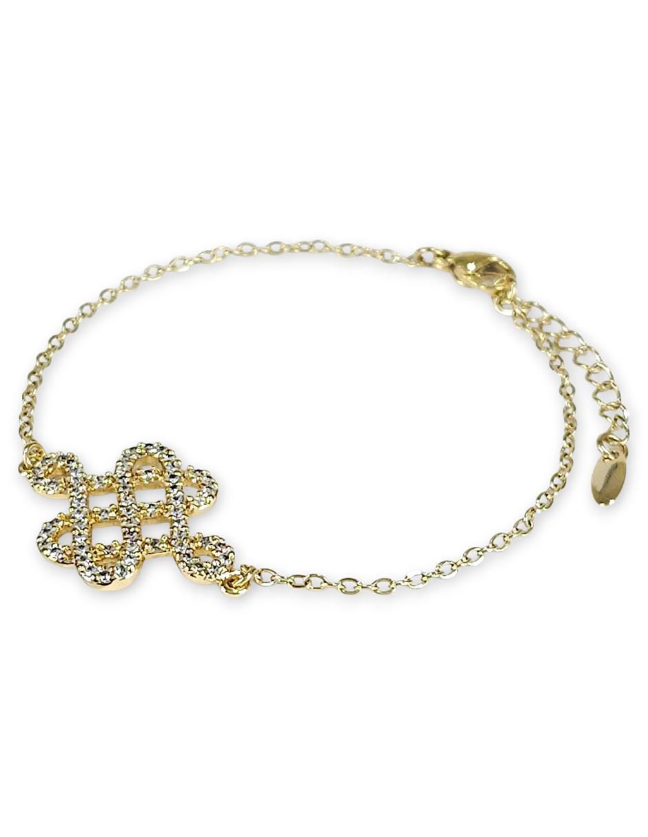 Pulsera con acabado baño de oro 18 k 4