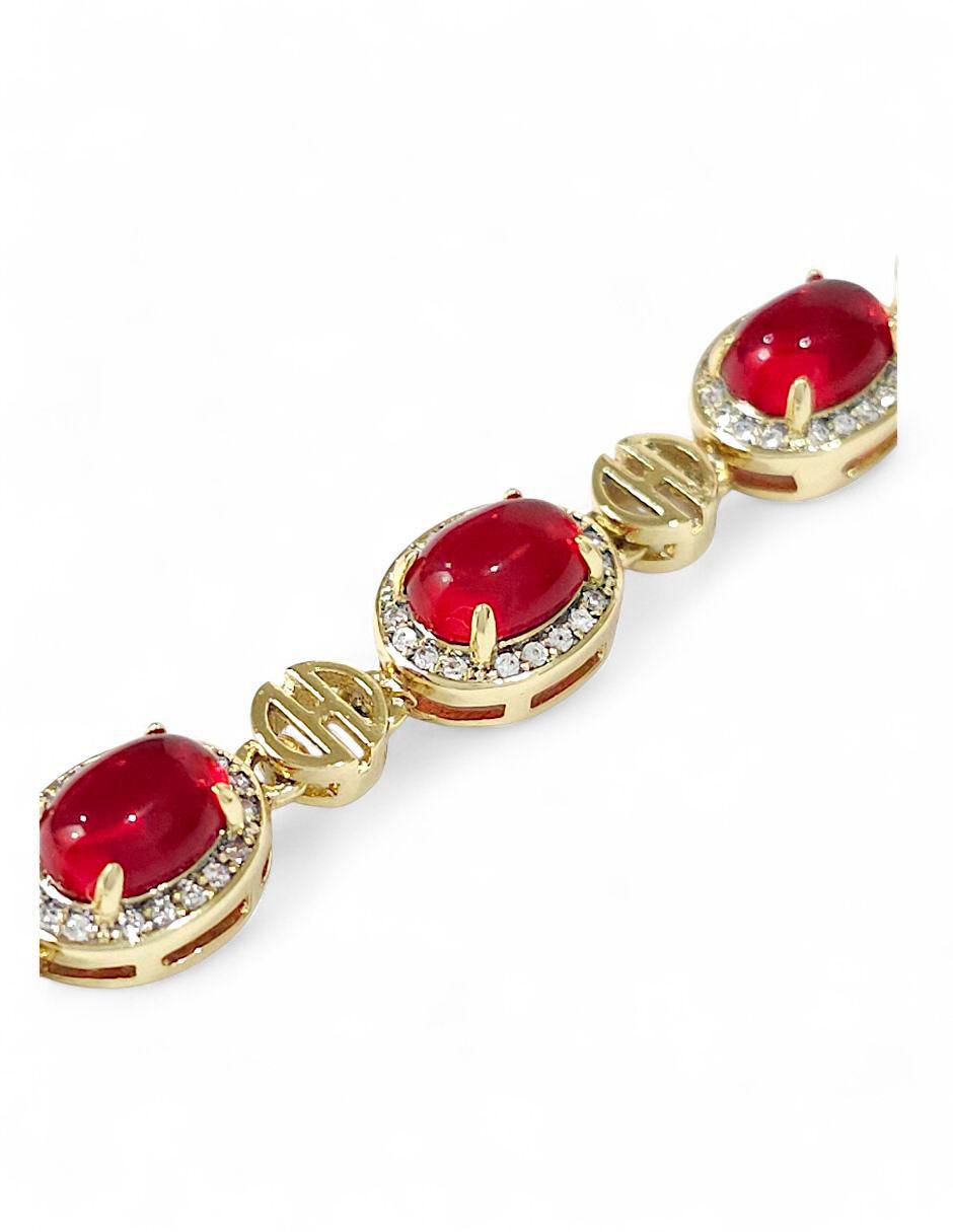 Pulsera 18 k con acabado baño de oro 6