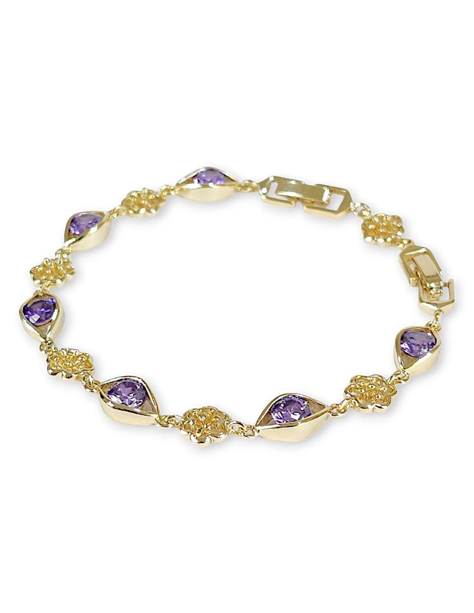Pulsera 18 k con acabado baño de oro 4