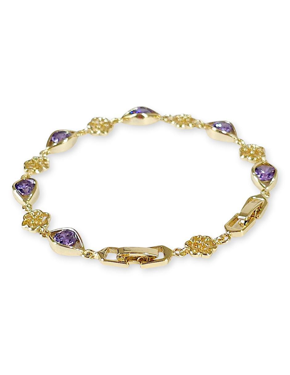 Pulsera 18 k con acabado baño de oro 5