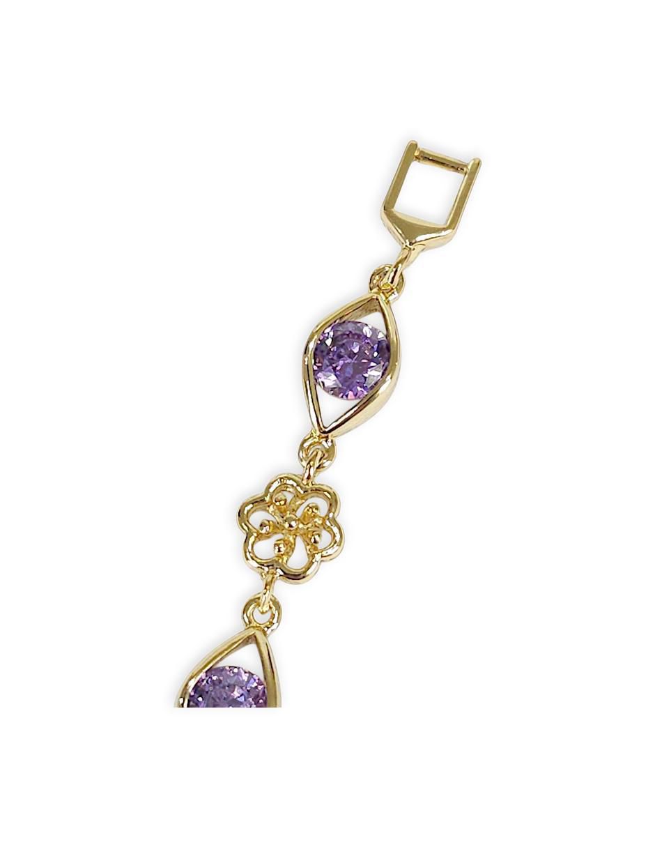 Pulsera 18 k con acabado baño de oro 8