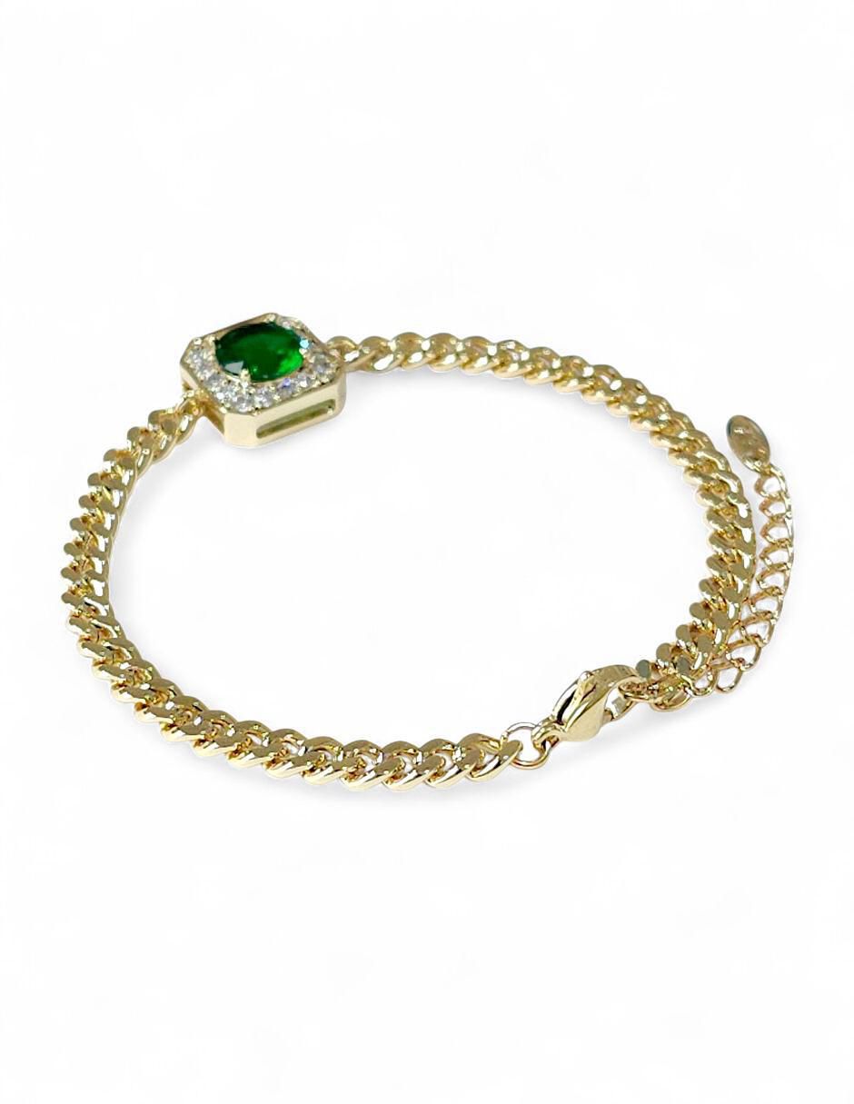 Pulsera 18 k con acabado baño de oro 5