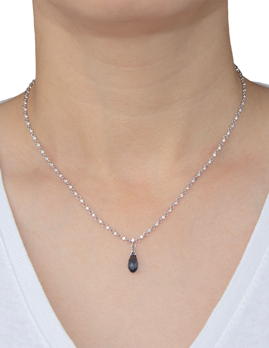Collar con dije de gota Silver Shade 3