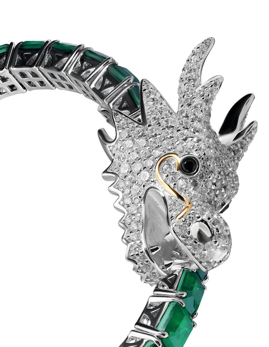 Brazalete de plata P 925 con acabado pavé 2