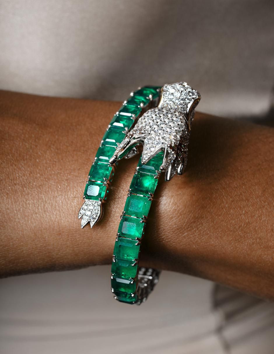 Brazalete de plata P 925 con acabado pavé 3