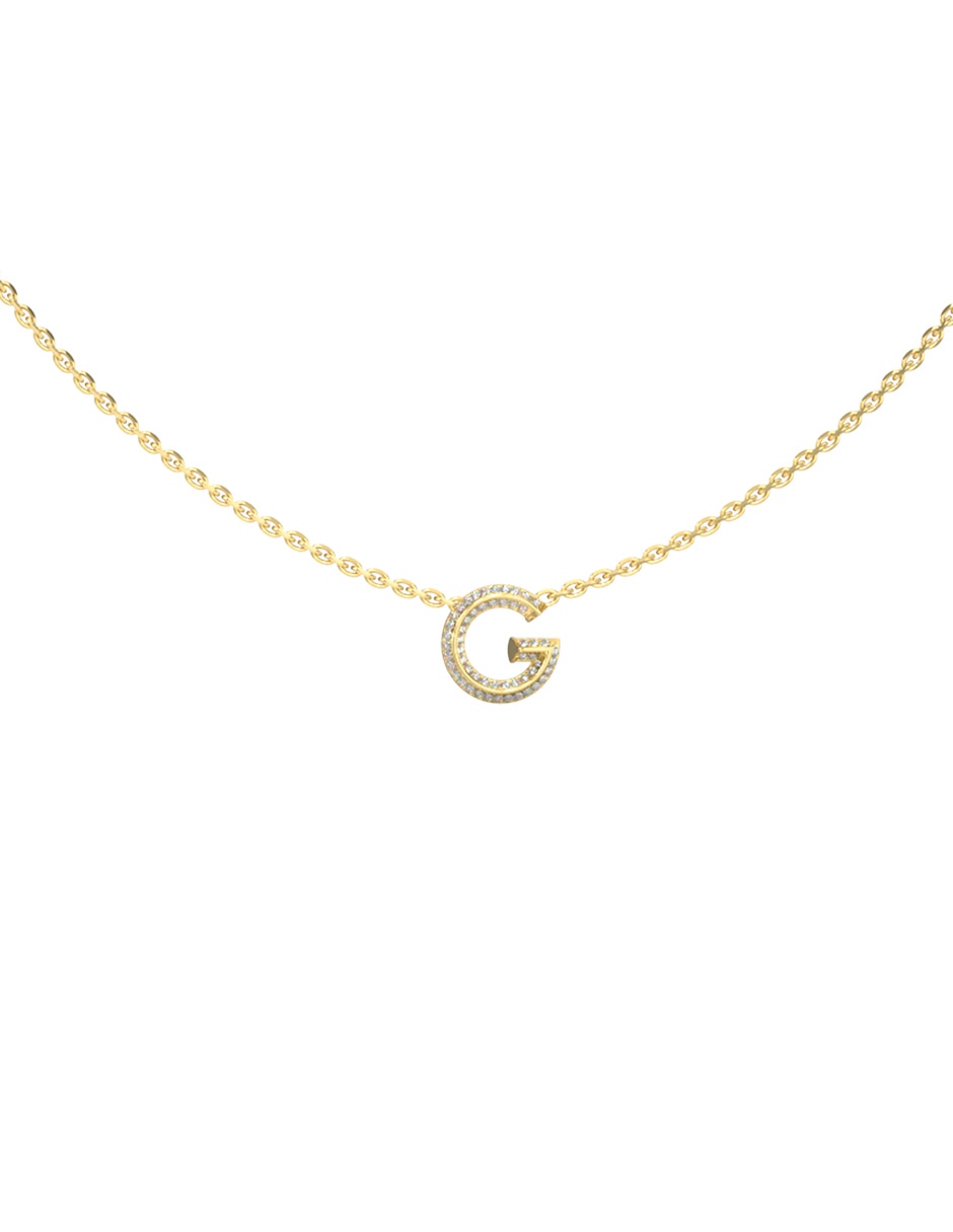 Collar con dije de letra g Crystal 3