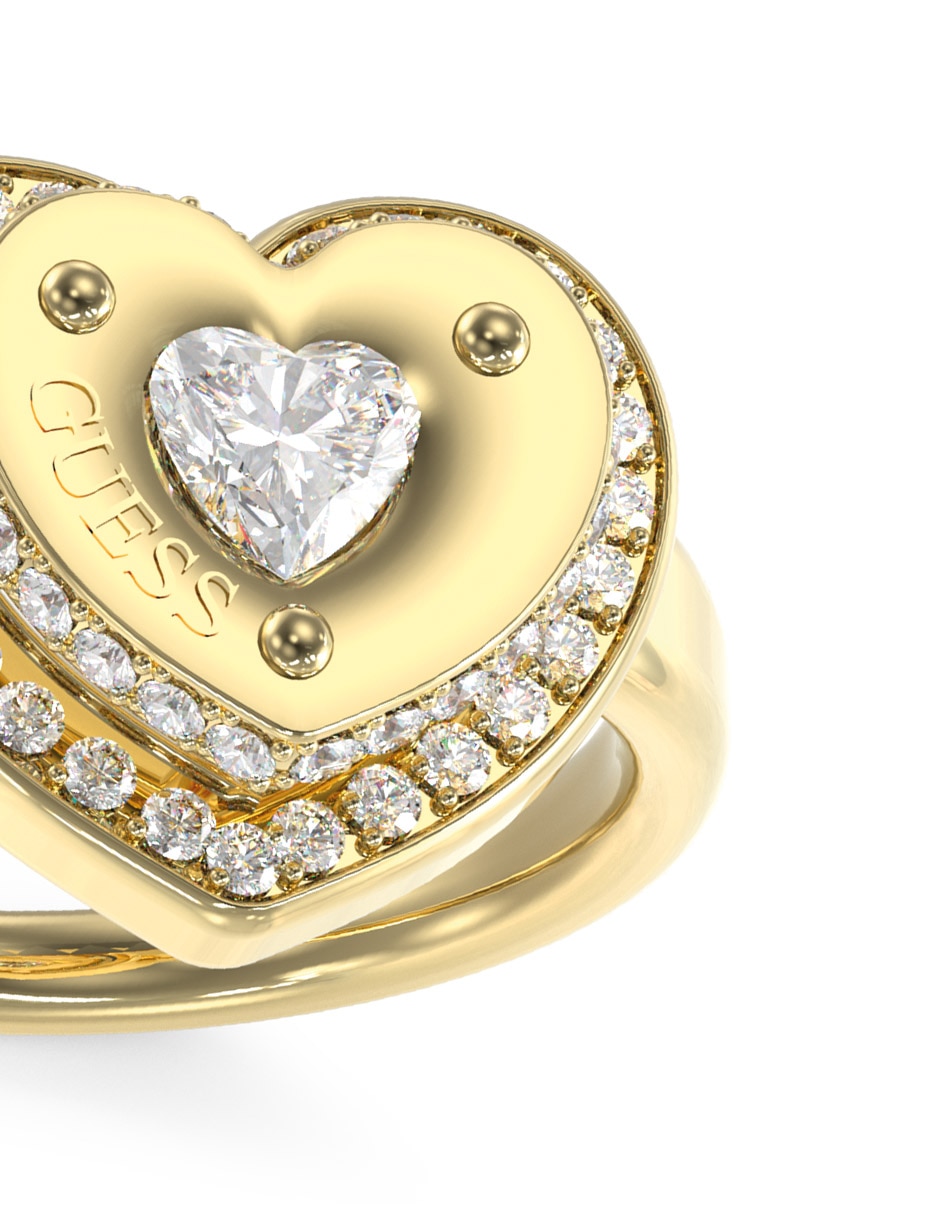 Anillo de corazón Till Morning circonita pavé 2
