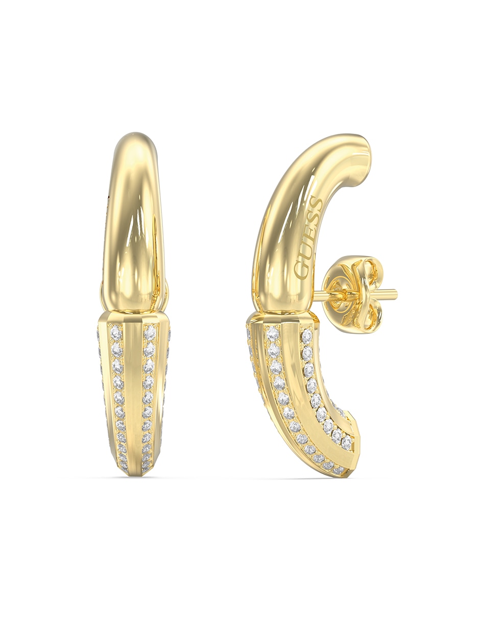 Aretes cortos Majorelle con acabado pavé