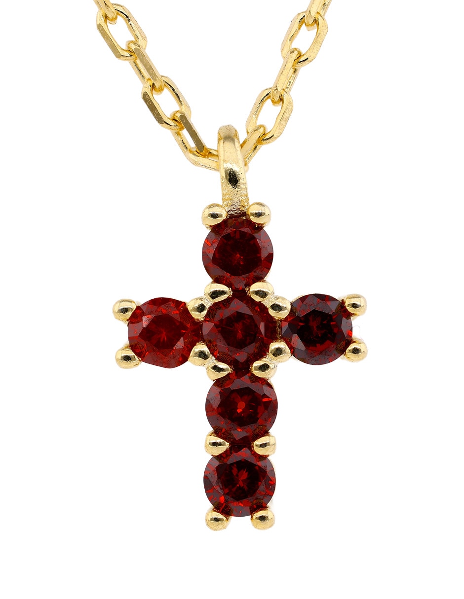 Collar con dije de cruz de plata P 925