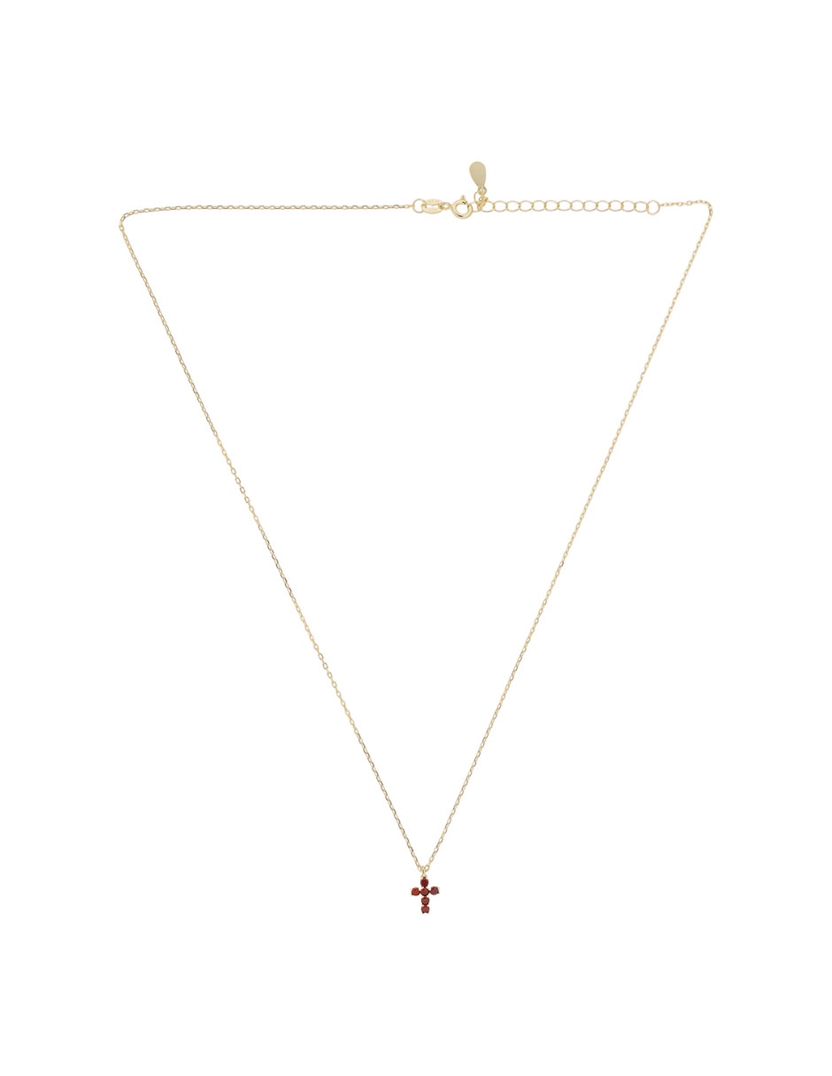 Collar con dije de cruz de plata P 925 2