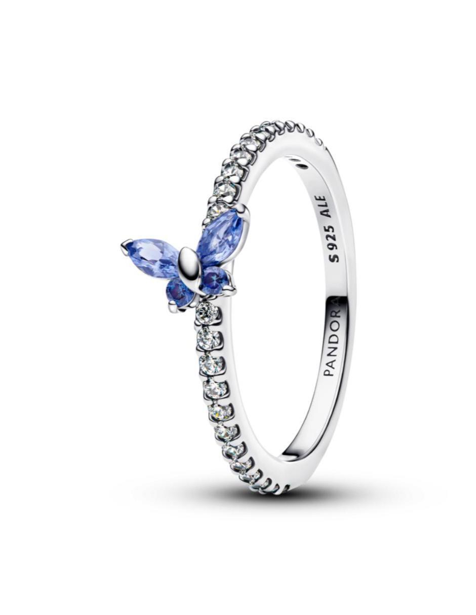 Anillo de mariposa Timeless P 925 de plata zirconia cúbica brillante