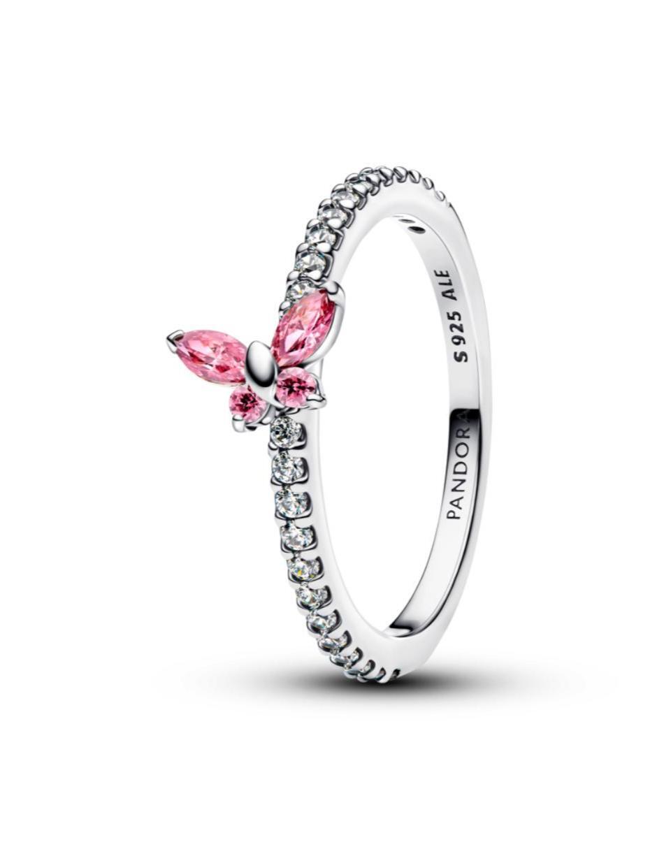 Anillo de mariposa Pandora Timeless P 925 de plata zirconia cúbica brillante