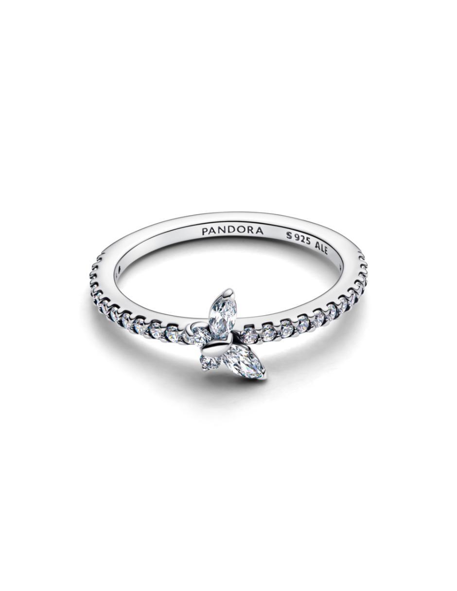 Anillo de mariposa Timeless P 925 de plata zirconia cúbica brillante