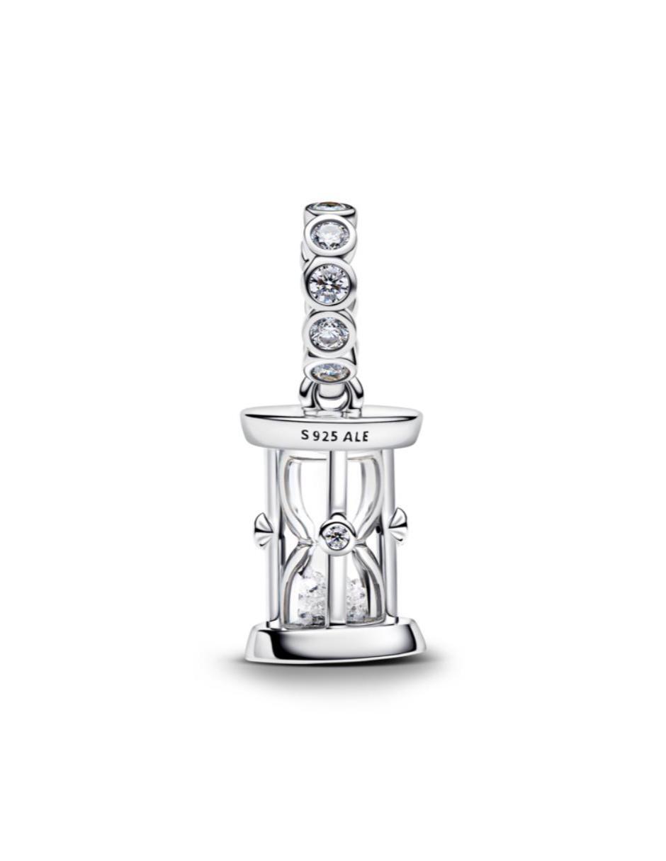 Charm de reloj de arena moments de plata P 925 zirconia cúbica 2