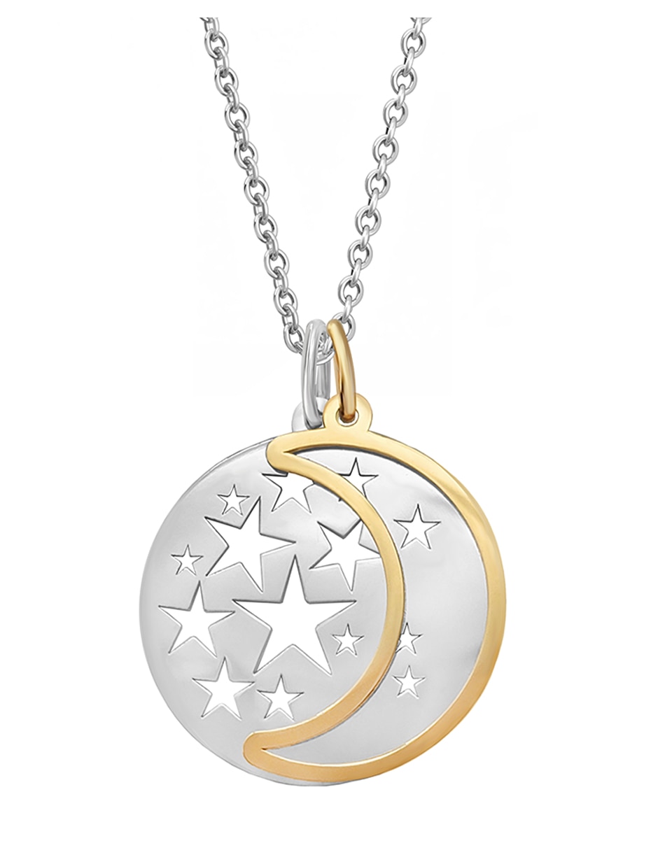 Colgante Y Dije de luna celeste de plata P 925 2
