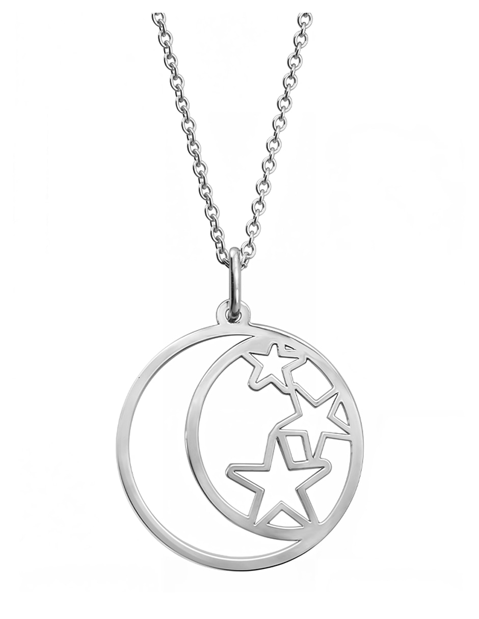 Colgante Y Dije de luna celeste de plata P 925 2