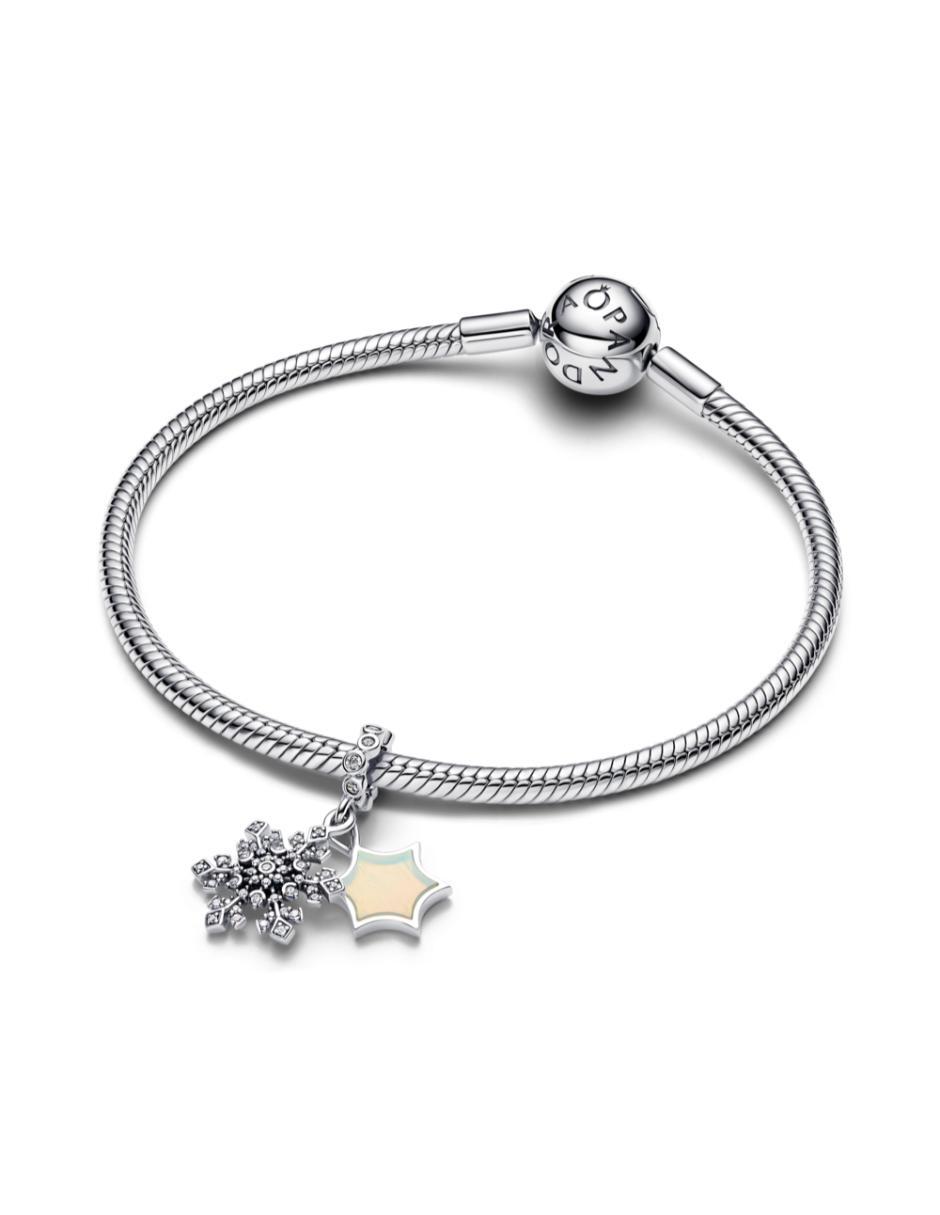 Charm de copo de nieve moments de plata P 925 zirconia cúbica 6
