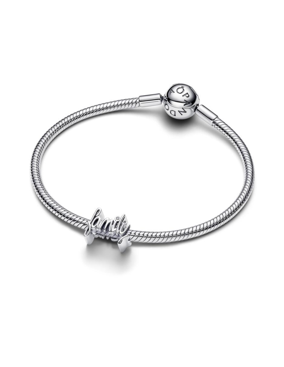 Charm de letrero family moments de plata P 925 zirconia cúbica 6
