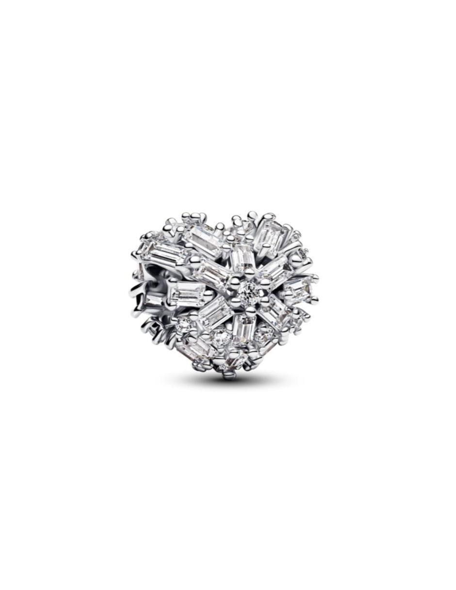 Charm de corazón moments de plata P 925 zirconia cúbica Charm de corazón moments de plata P 925 zirconia cúbica