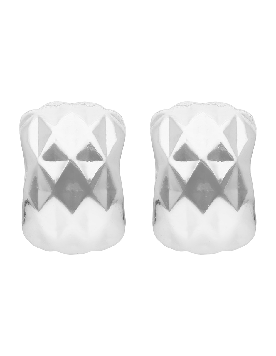 Aretes huggies Textured Baubles con acabado brillante 2