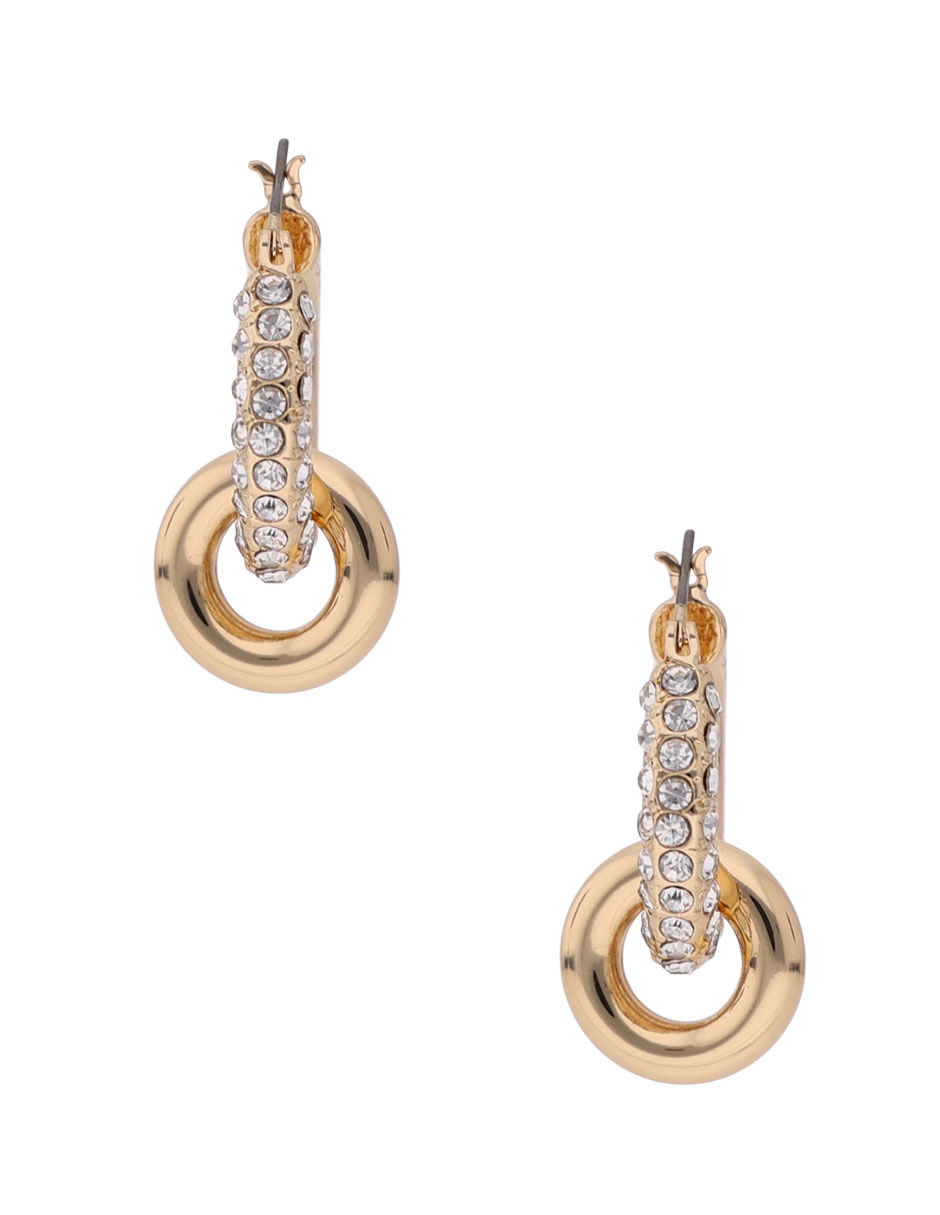 Aretes cortos con acabado pavé circonita Aretes cortos con acabado pavé circonita