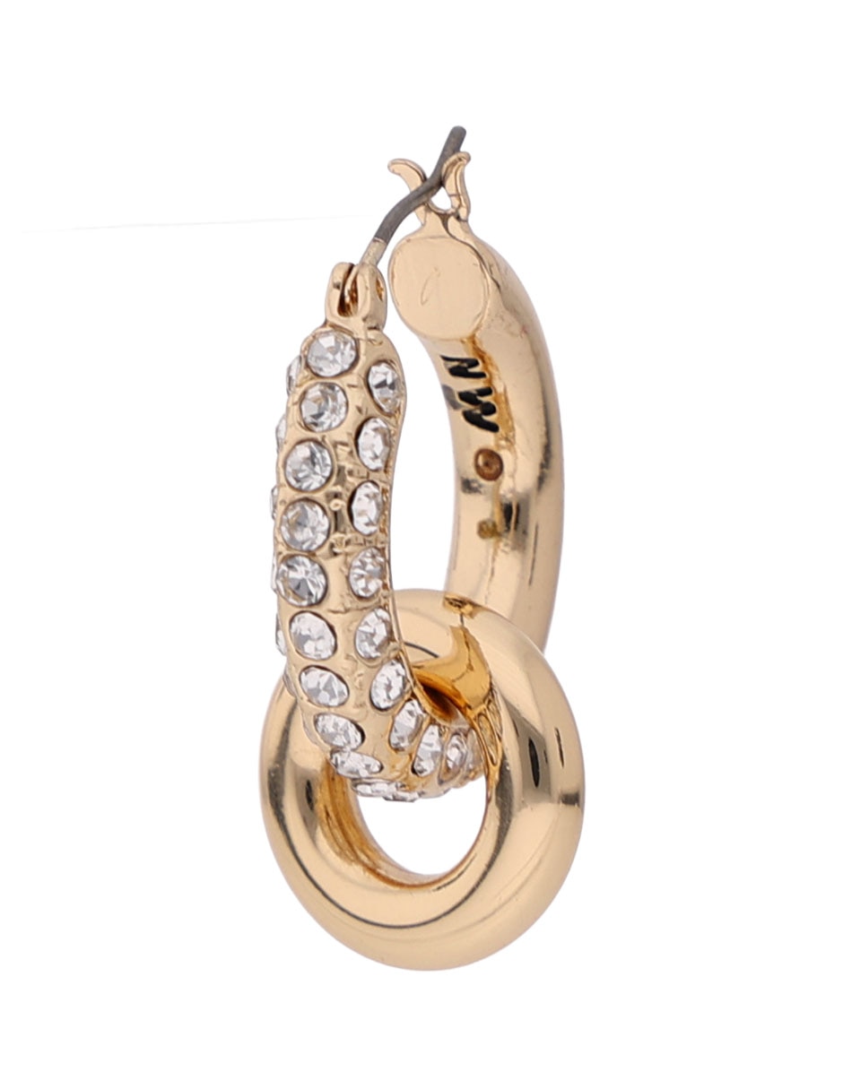 Aretes cortos con acabado pavé circonita 2